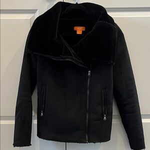 Joe Fresh Faux Fur Collar Moto Style Jacket